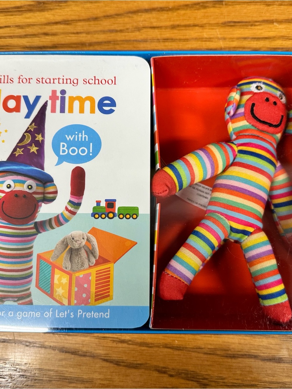Rainbow Stripe Plush Monkey Toy - Multi Color -